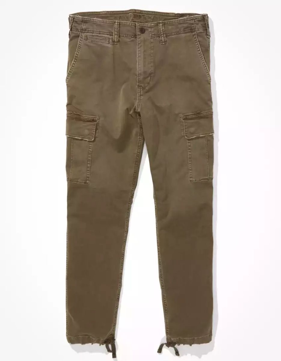 Pantalon American Eagle AE Flex Original Droit Lived-In Cargo Vert Olive Homme | WJG-38669453